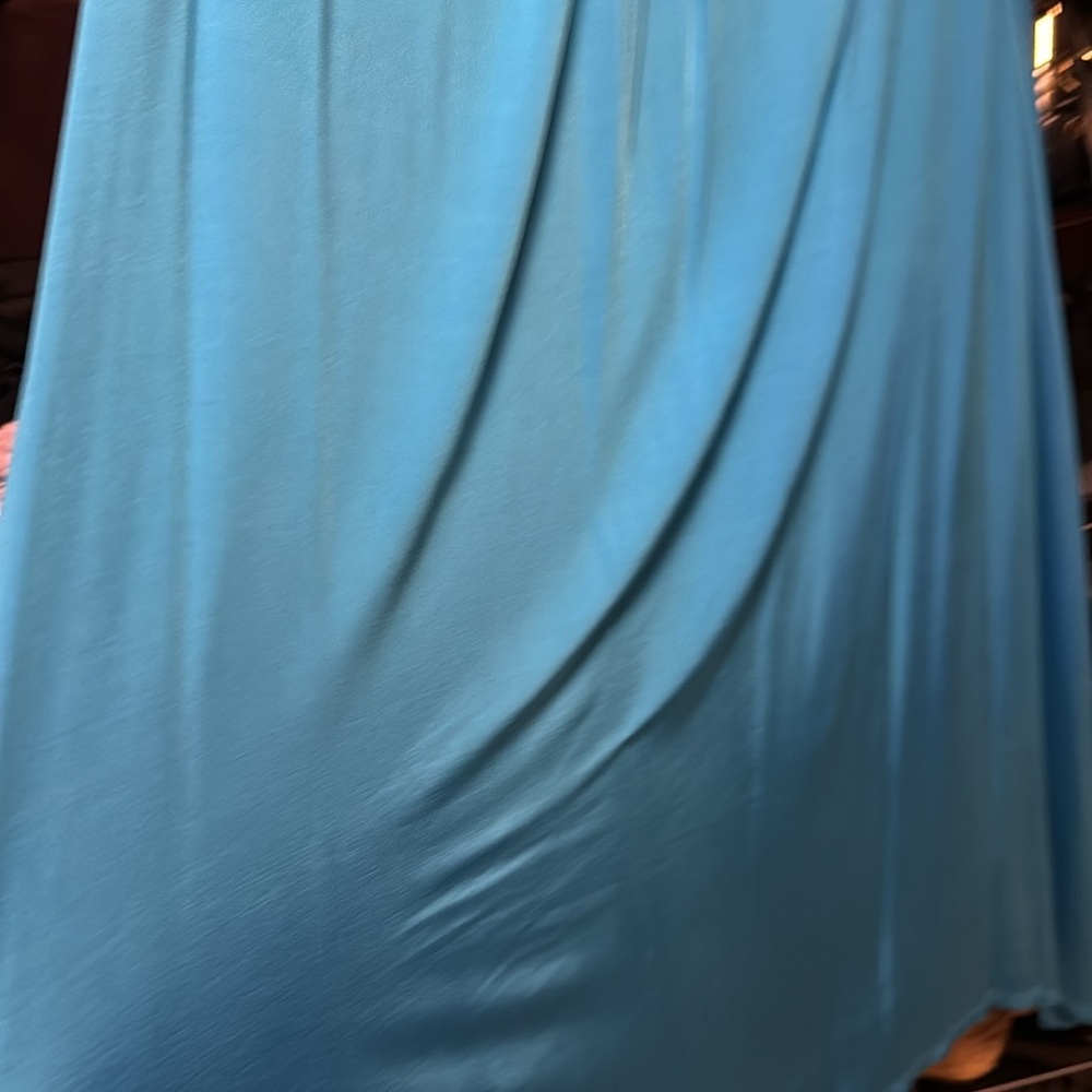 🩵 NWT Ramy Brook lagoon blue Samba halter keyhole dress size 14/XL $465 - Picture 13 of 13